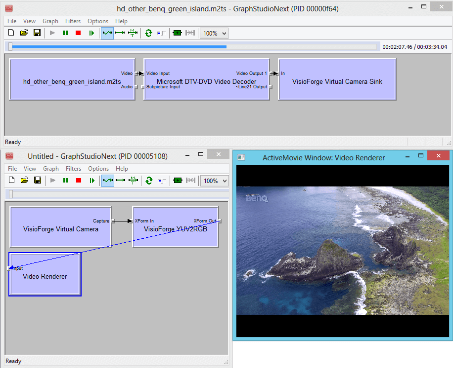 SDK allows to create virtual camera device.