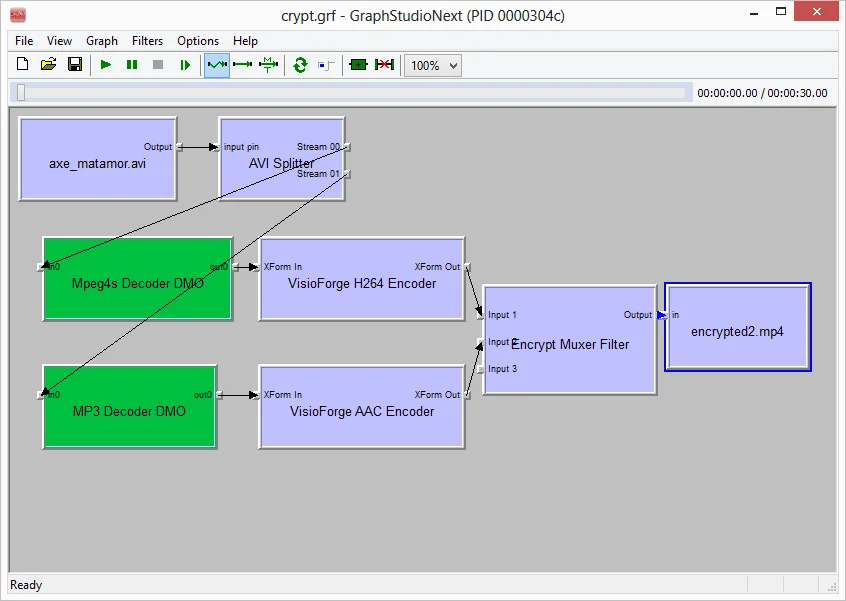 DirectShow Filter Graph Example