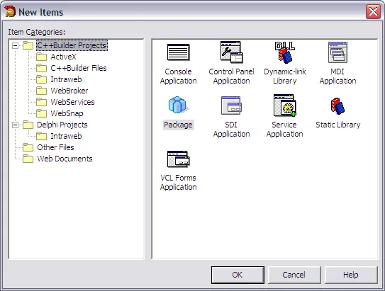 C++ Builder 2006+ - Nuevo Paquete