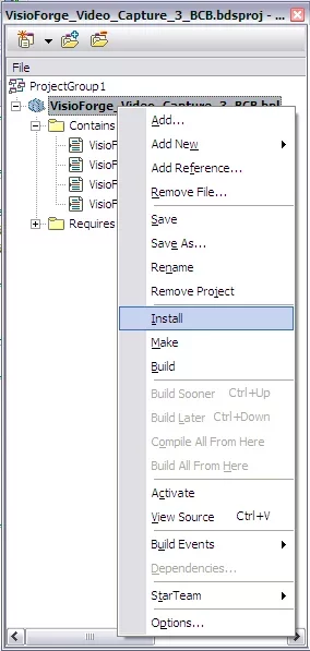 Captura de pantalla mostrando el diálogo de instalación de paquete