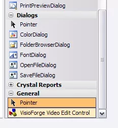 Control agregado a la caja de herramientas