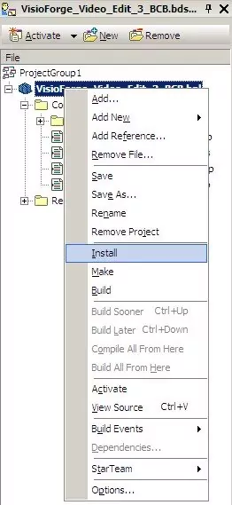 Captura de pantalla mostrando la opción de instalación del paquete
