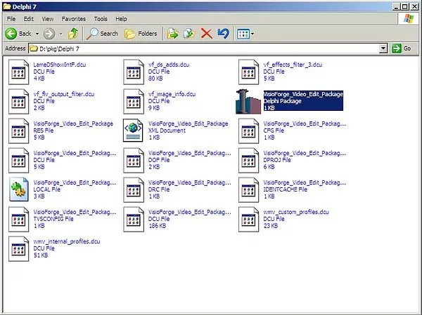 Screenshot showing how to open the package