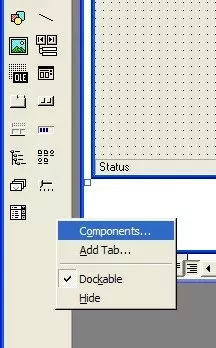 Abriendo el diálogo de Componentes