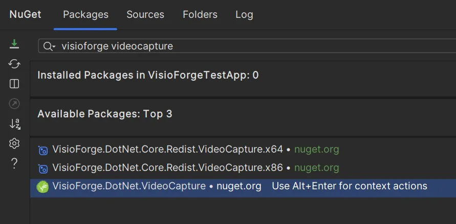 Agregando el paquete principal del SDK a través de NuGet
