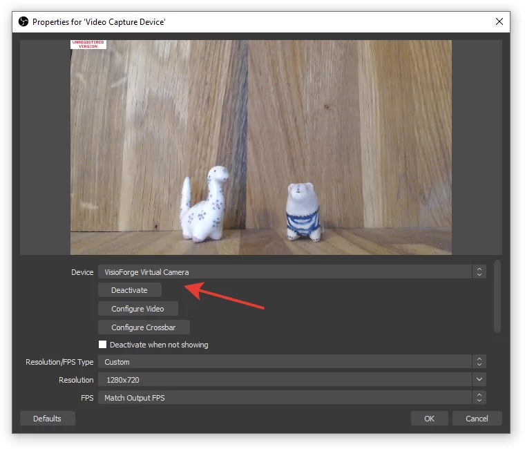 Fuente de captura de video OBS