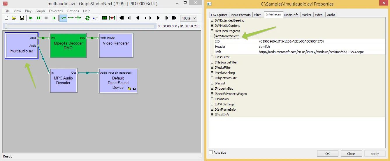 Filter graph for LAV